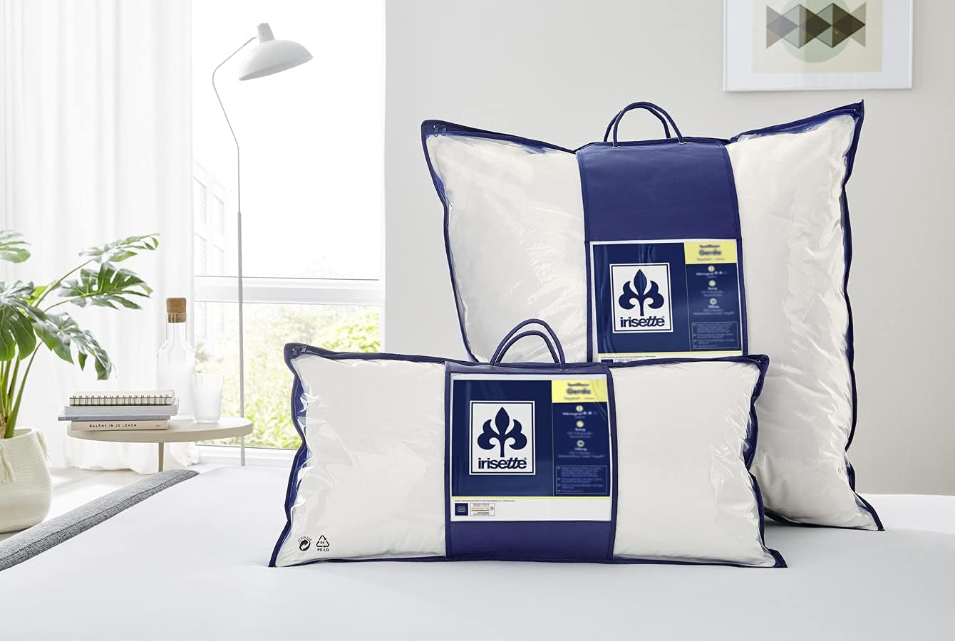 Irisette Micro Thermo Pillow - Made in Germany - Poduszka ze zdejmowanym miękkim pokrowcem z mikrofibry, 40 x 80 cm, standardowe poduszki Naty Shop z certyfikatem Ã-ko-Tex