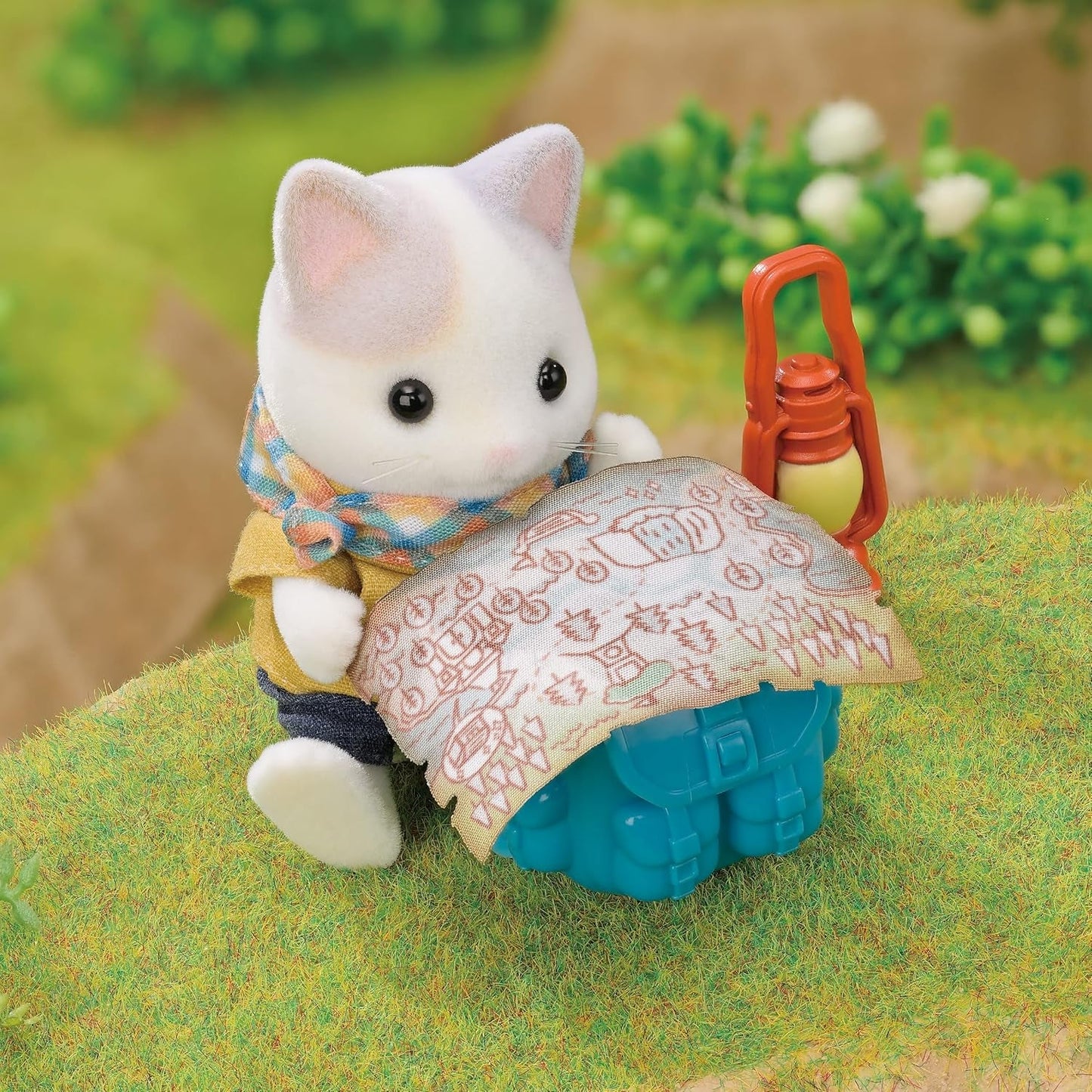 Sylvanian Families — zestaw odkrywców przygód 5763 z dwiema figurkami, ojcem i małym kotkiem mlecznym, figurką zwierzęcia, szczegółową zabawką dla dzieci w wieku od 3 lat