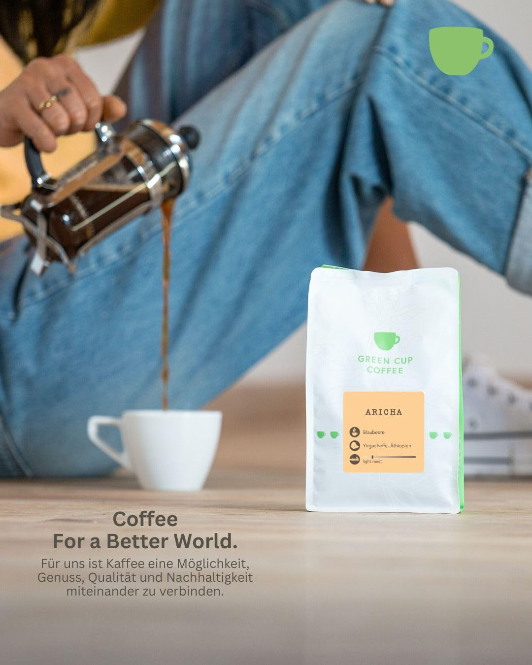 Kawa - Aricha I 100% Arabica I Kawa ziarnista 250g I Idealna do ekspresów automatycznych, kawy filtrowanej i french pressu o aromatach owocowych I Lekko palona