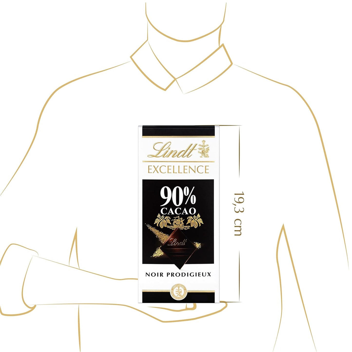 Lindt Excellence 78-procentowy batonik kakaowy - Intensywność kakaowa Trwałość Wegański batonik 100g Idealny prezent