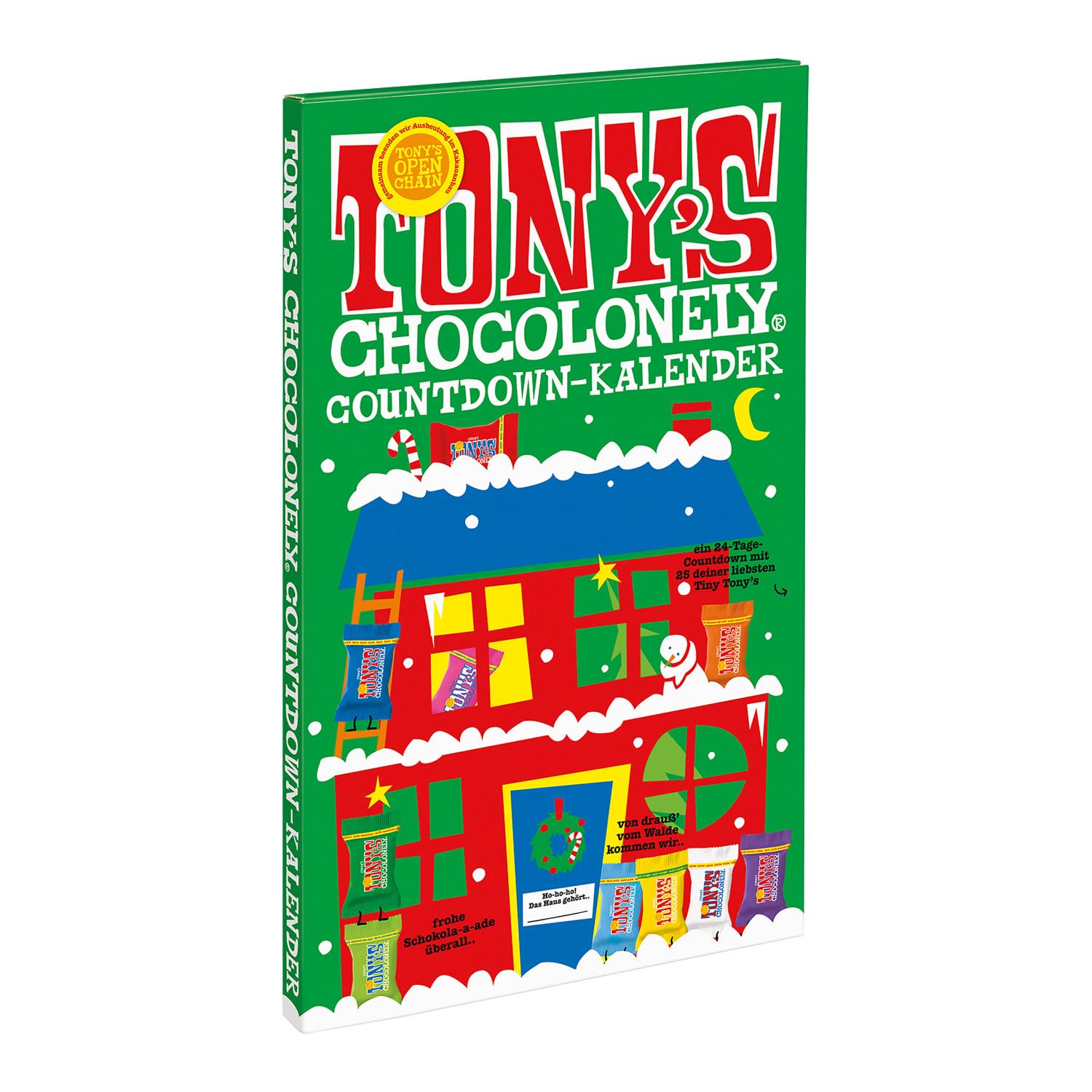 Kalendarz adwentowy z belgijską czekoladą Tony's Chocolonely Fairtrade - 24 dni, 10 pysznych odmian