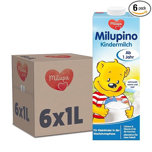 Milupino mleko gotowe do spożycia (6X1L), od 1 roku, dla małych dzieci w fazie wzrostu Naty Shop