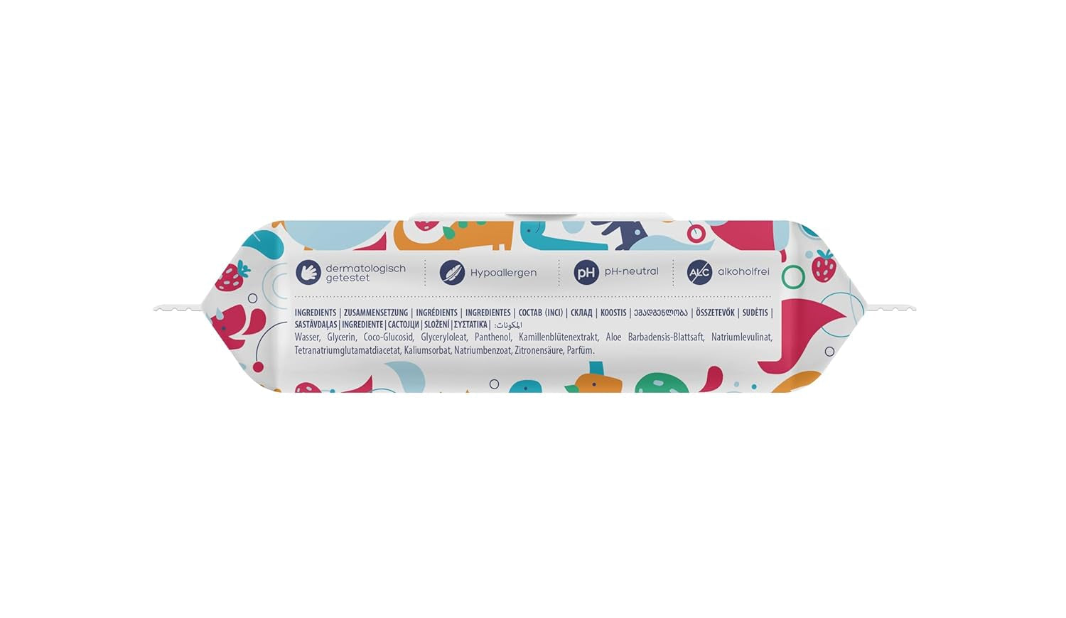 Kindii Fun Mokry Papier Toaletowy - (10X60 szt.) Mokry Papier Toaletowy - Rumianek, Aloe Vera, Ph-Neutral, Wodny, Odświeża okolice intymne - 600 sztuk