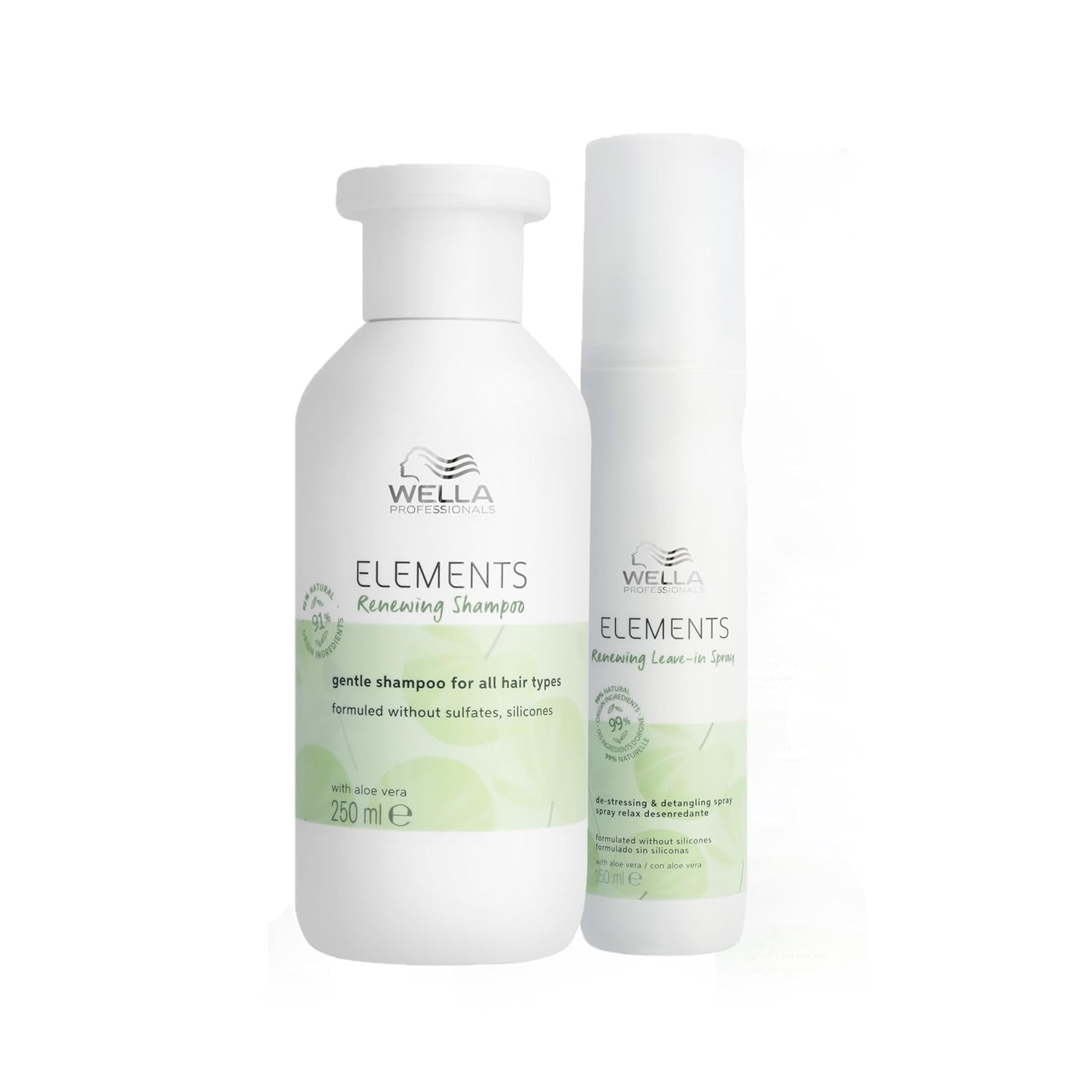 Wella Professionals Elements - naturalna pielęgnacja włosów suchych, zniszczonych i wrażliwej skóry głowy - odżywka, maska i spray bez spłukiwania z antyoksydantami i esencją oliwną Naty Shop Spray Hair Mask 150ml