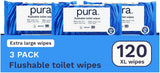 Ekologiczne jednorazowe chusteczki nawilżane 560 chusteczek (14 x 40 chusteczek) Opakowanie miesięczne 100% bez plastiku 99% wrażliwe na wodę Chusteczki nawilżane delikatne do spłukiwania Certyfikowane biodegradowalne wegańskie