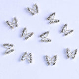 10 sztuk Stop Motyl Ozdoby do paznokci Metalowe ozdoby do paznokci Kamienie do diamentów Gwoździe Klejnoty Biżuteria do paznokci Ozdoby artystyczne Tworzenie biżuterii artystycznej do paznokci