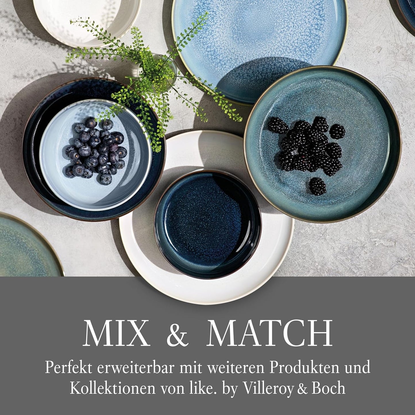 tak jak. by Villeroy & Boch – Zestaw obiadowy wykonany z bawełny 4 teilig Weiß, Spülmaschinenfest, Mikrowellensicher, Geschirrset, Tafelservice Modern, Speiseteller, Tiefe Teller, Pottery-Look, Premium Porzellan