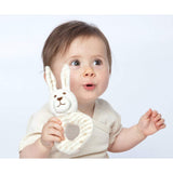 GRÜNSPECHT tkanina organiczna 100% bawełna organiczna, zabawka dla dziecka, mięciutka przytulanka, prezent urodzinowy, chrzest, baby shower, GOTS, beżowy (619-00) Bebe Toys Naty Shop