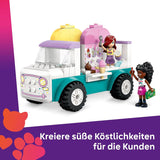 LEGO Friends Ciężarówka z lodami w Heartlake Zestaw do zabawy w udawanie 2 figurki i króliczek Zestaw do budowania 4-letnie dziewczynki Postać z minifigurką Zabawka do budowania 42644 Zestawy do budowania Besuche den LEGO-Store
