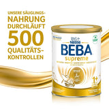 BEBA SUPREME JUNIOR 1 Plus - Napój dla dzieci od 1 roku, z kompleksem 6 HMO, bez laktozy, bez oleju palmowego, bez oleju rybnego, żywność dla małych dzieci, mleko w proszku dla niemowląt, opakowanie 6 szt. (6 x 800g)