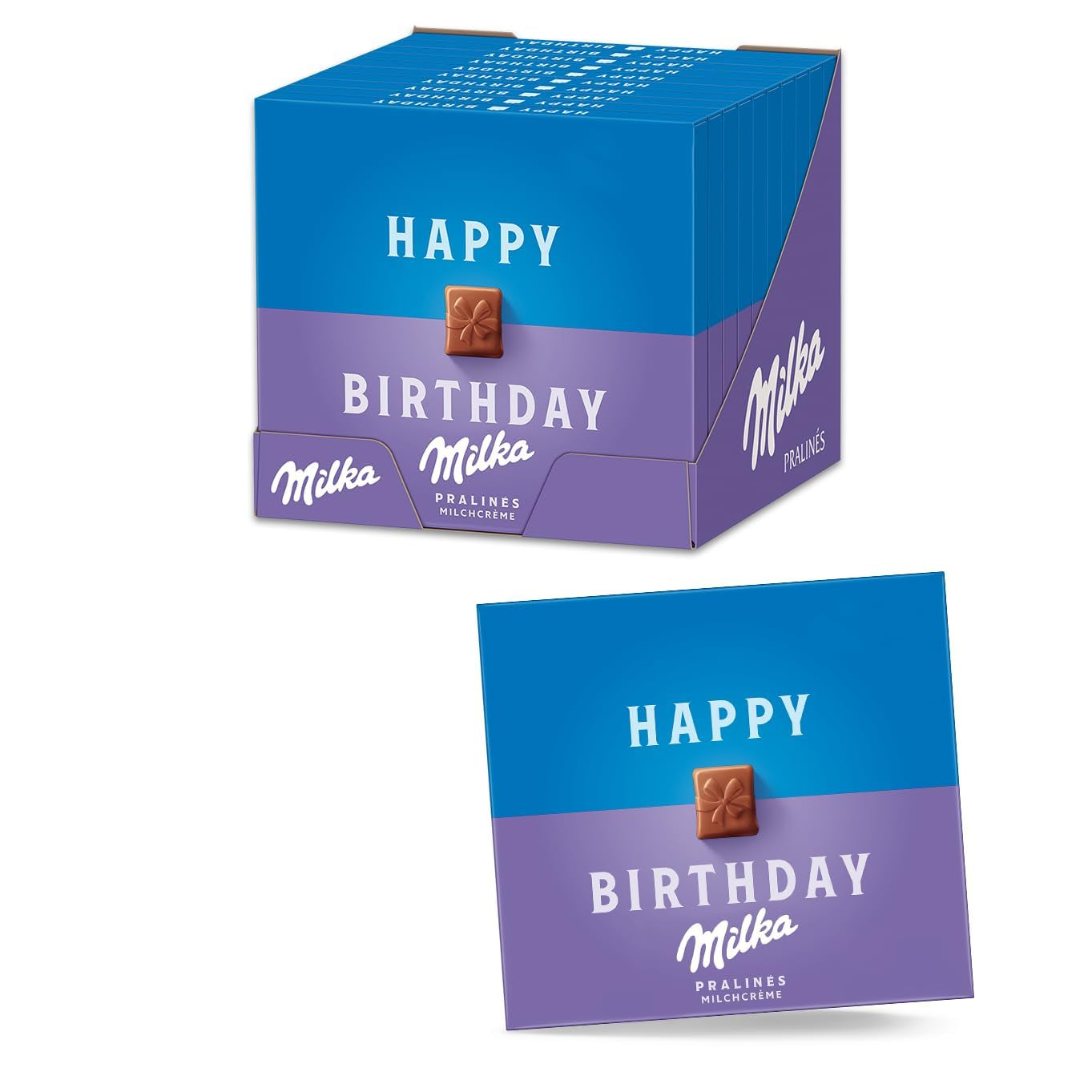 Praline Milka Gratulacje – Alpejska czekolada mleczna z delikatnym nadzieniem mlecznym – 10 x 110g