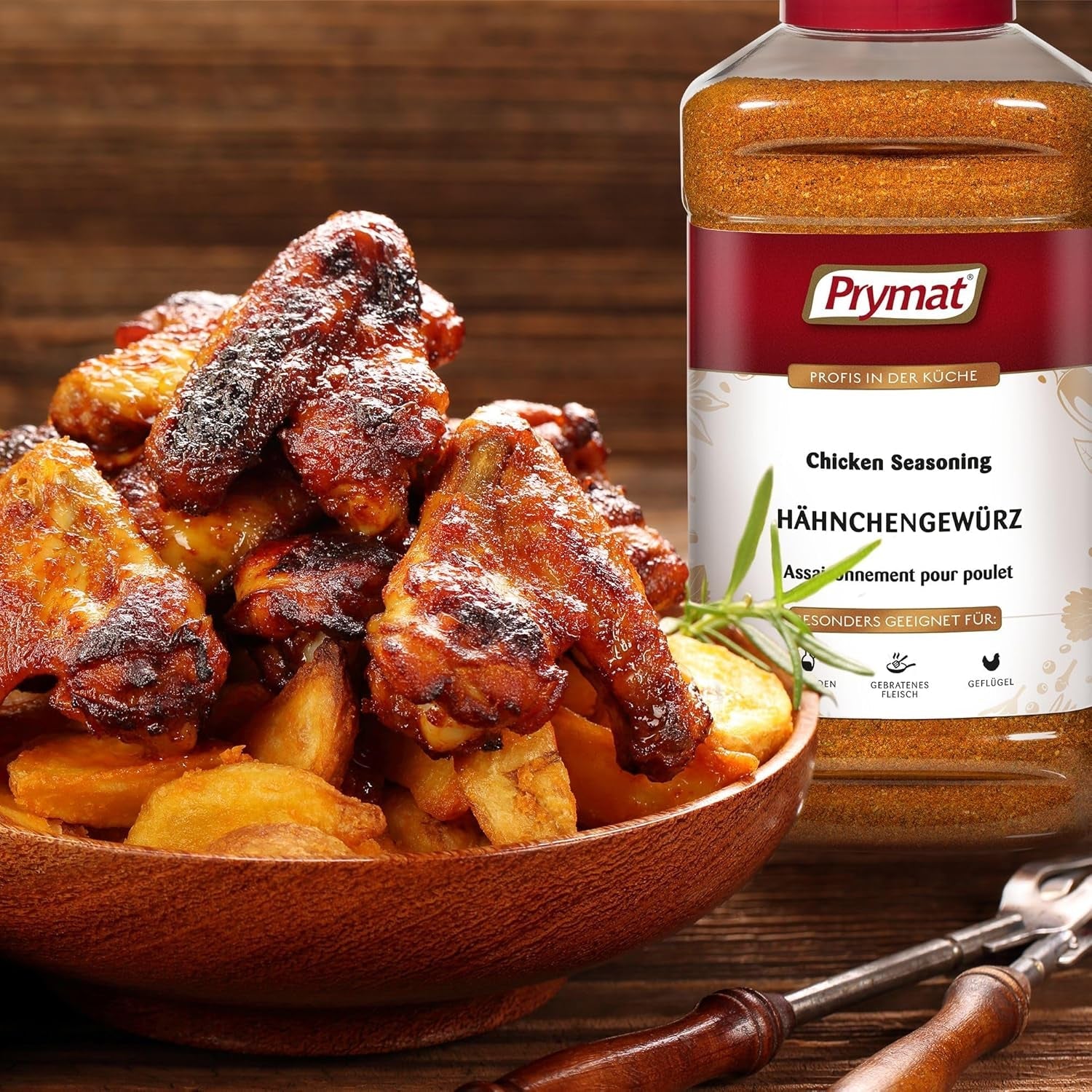 Prymat Hähnchengewürz 1100g, Gewürzmischung für Hhn, Turcja, Ente, Gans, Grillgewürze, Marynata für Fleisch im Streuer