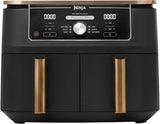 Ninja Foodi AF400EUCP MAX Dwustrefowa frytkownica powietrzna, 9,5 l Frytownica, 2 komory, ze szczypcami, powłoka nieprzywierająca Urządzenia Naty Shop Domyślny tytuł