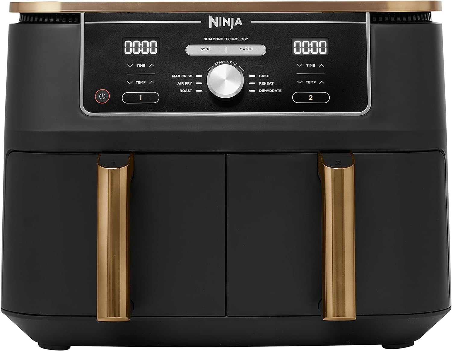 Ninja Foodi AF400EUCP MAX Dwustrefowa frytkownica powietrzna, 9,5 l Frytownica, 2 komory, ze szczypcami, powłoka nieprzywierająca Urządzenia Naty Shop Domyślny tytuł
