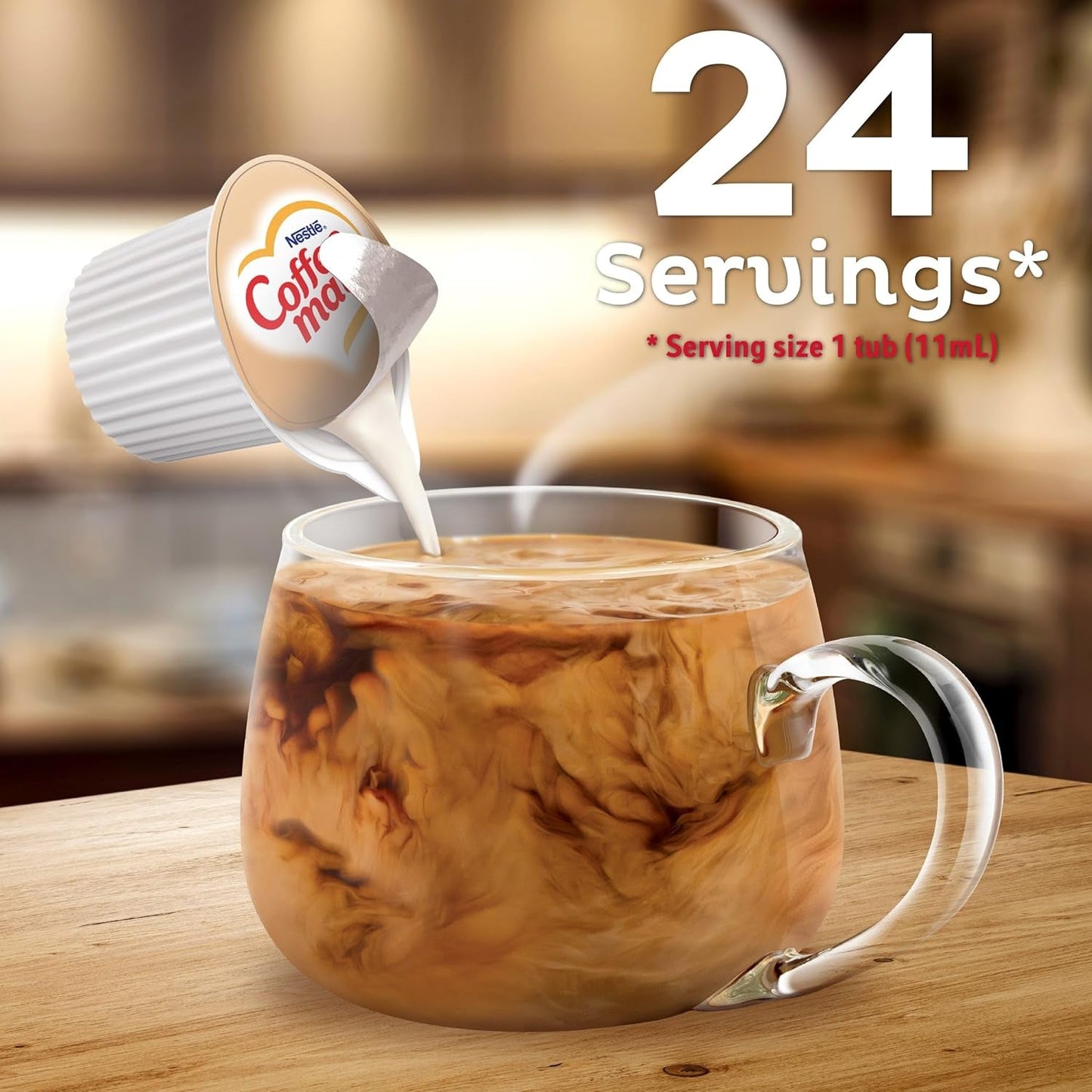 Nestlé Coffee-Mate Original Flüssige Kaffeesahne (24x11ml) Import z USA!