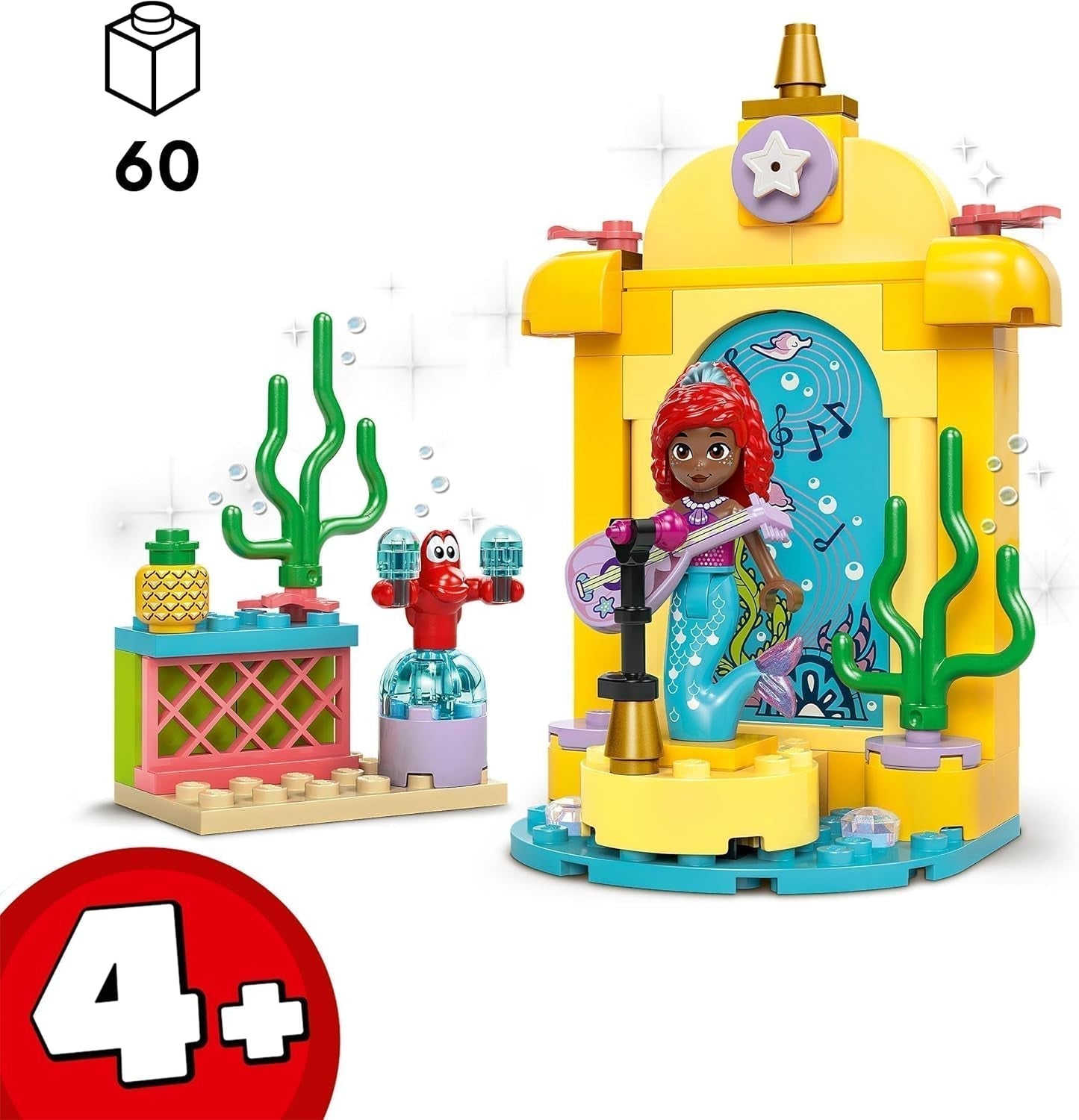 LEGO® Disney Zabawka do budowania sceny muzycznej księżniczki Arielle z 2 figurkami, pomysł na prezent dla dziewcząt i chłopców od 4 lat i fanów seriali telewizyjnych, zabawka dla dzieci 43235 Zestawy do budowania Beuche den LEGO-Store