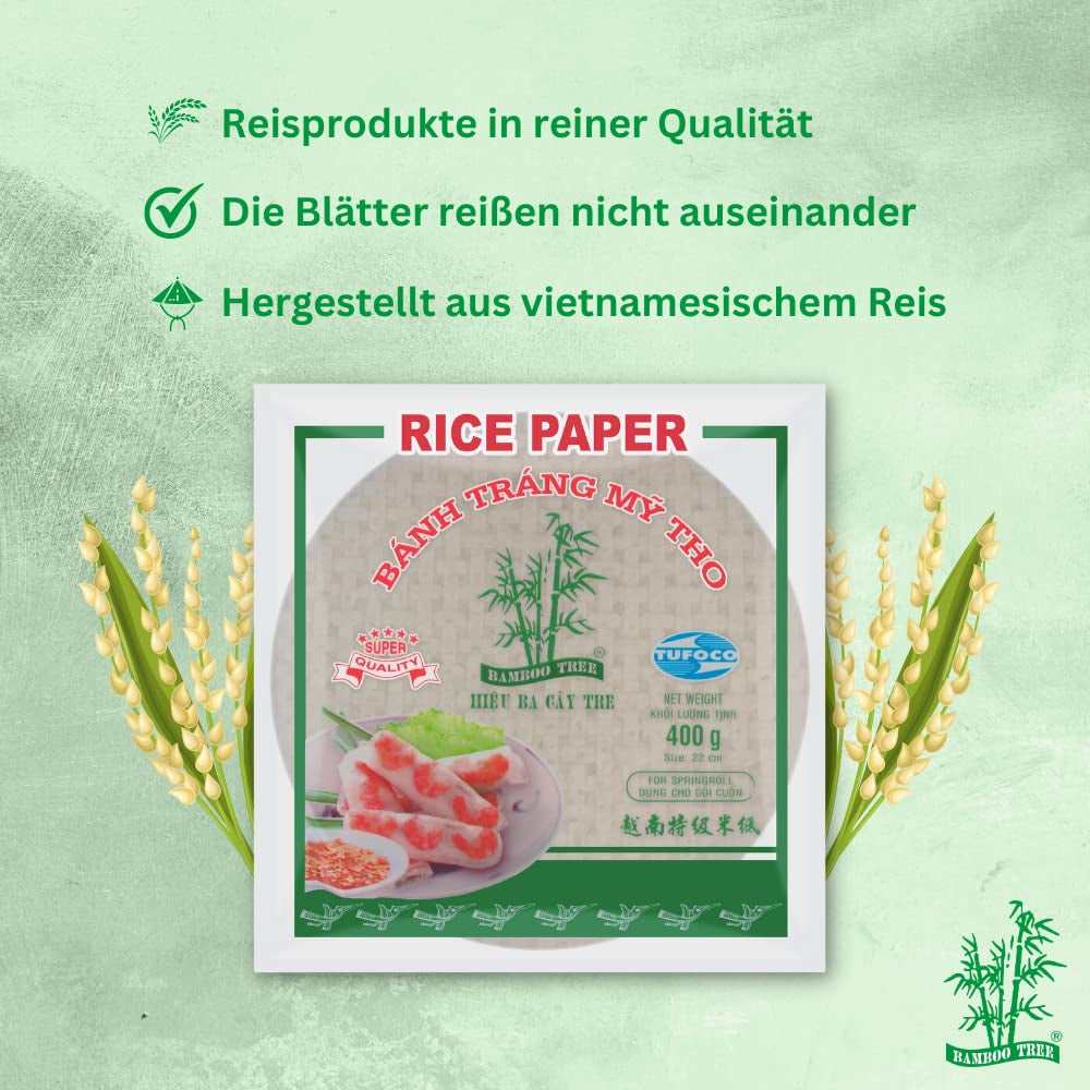 BAMBUSOWE DRZEWO - Papier ryżowy 22 cm. (Rolki letnie) - 1 x 400 g