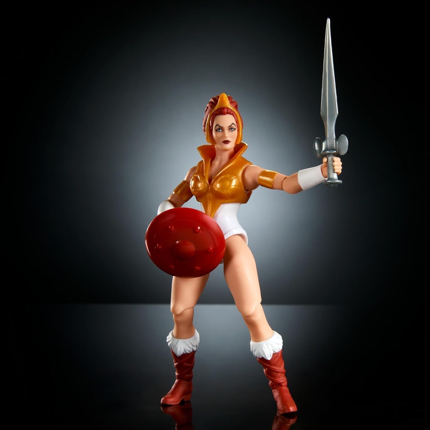 Masters of the Universe Origins Zabawka z kreskówki Teela Figurka o wysokości około 14 cm Bohaterka Motu Akcesoria i mini komiks HYD27 Figurki Naty Shop
