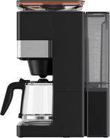 KRUPS Grind Aroma XL Ekspres do kawy, zdejmowany młynek stożkowy, cyfrowy panel sterowania, pojemność XL (1,5 l), funkcja utrzymywania ciepła, szklana karafka, czarny/stal nierdzewna, KM842810