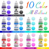 DecorRom, zestaw 10 barwników spożywczych w płynie, 10 x 10 ml Naty Shop