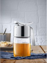 Dozownik syropu/miodu WMF Barista 240 ml, szklany słoik i pojemnik do przechowywania 1 l, wysokość 21,5 cm, słoik do przechowywania z pokrywką, pojemnik na ziarna kawy, słoik na płatki zbożowe, słoik do przechowywania żywności z dużym otworem do napełniania Pudełka do przechowywania żywności Naty Shop
