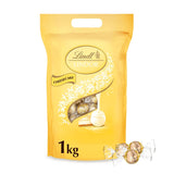 Czekolada Lindta | Torba na sernik LINDOR | 1 kg | 80 Kulek z białej mlecznej czekolady z rozpływającym się w ustach sernikiem | Prezent w postaci czekolady do dzielenia się
