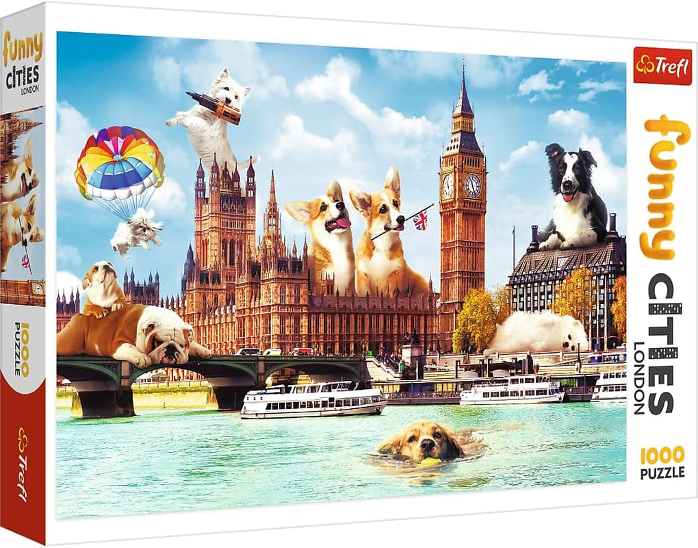 Puzzle - "1000" - Śmieszne portrety psów Puzzle Naty Shop Dogs in London