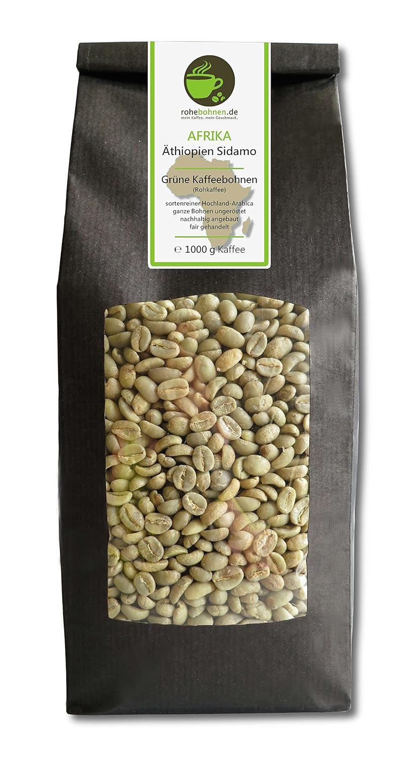 Kawa surowa - Green Highland Coffee Ethiopia Sidamo (kawa zielona ziarnista 1000g)