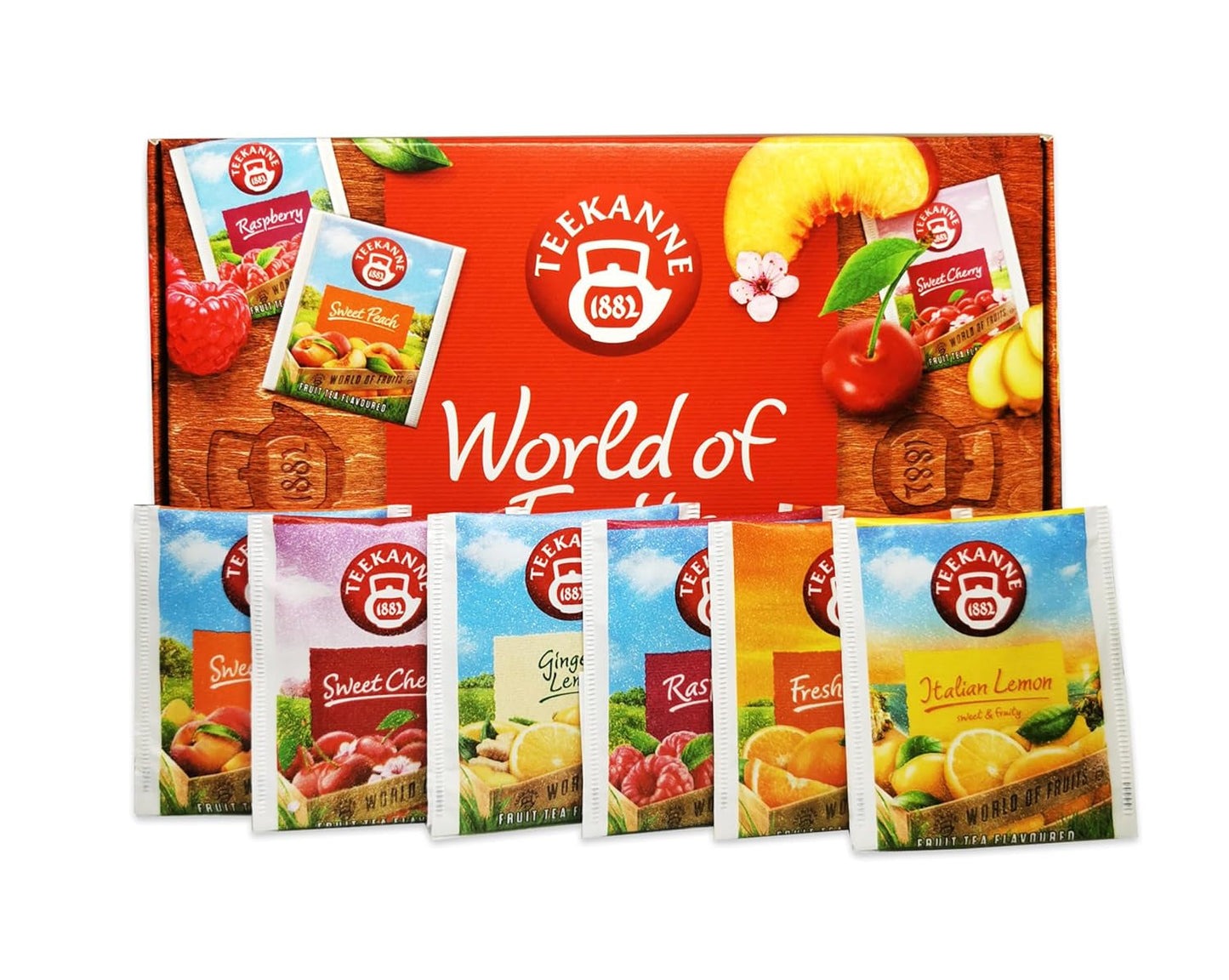 Teekanne World of Fruits (NOWA EDYCJA) - Pudełko z wyborem herbat owocowych - 6 smaków * 5 torebek