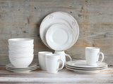 CreaTable, 23601, seria Romantic Vintage, 16-częściowy zestaw naczyń obiadowych dla 4 osób, usługa łączenia porcelany, można myć w zmywarce i używać w kuchence mikrofalowej, jakość produkcji