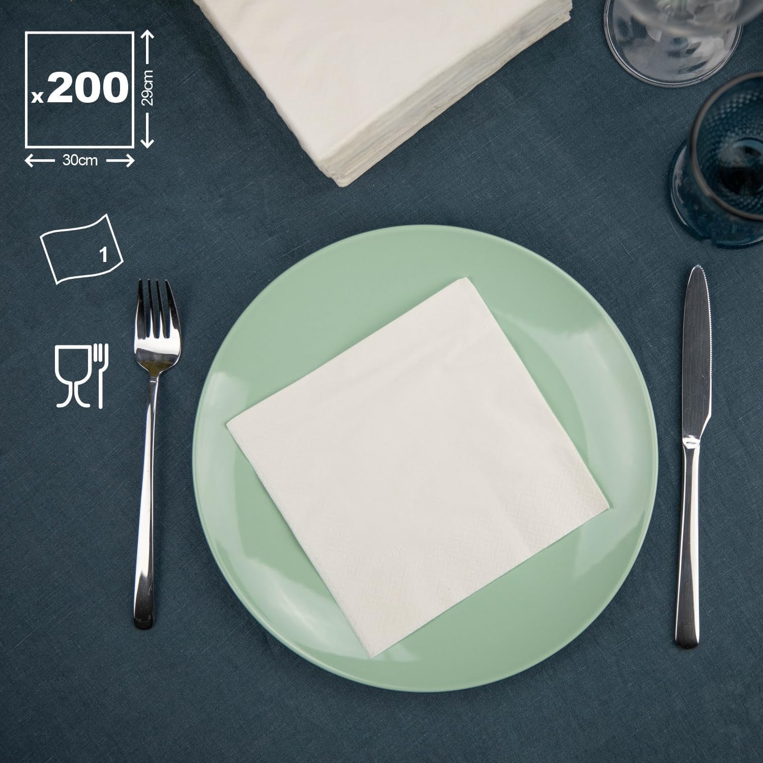 Renova - Chusteczki Renovagreen, 200 chusteczek, Papier makulaturowy, Europejskie oznakowanie ekologiczne, Rozmiar standardowy