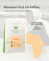 Kawa - Aricha I 100% Arabica I Kawa ziarnista 250g I Idealna do ekspresów automatycznych, kawy filtrowanej i french pressu o aromatach owocowych I Lekko palona