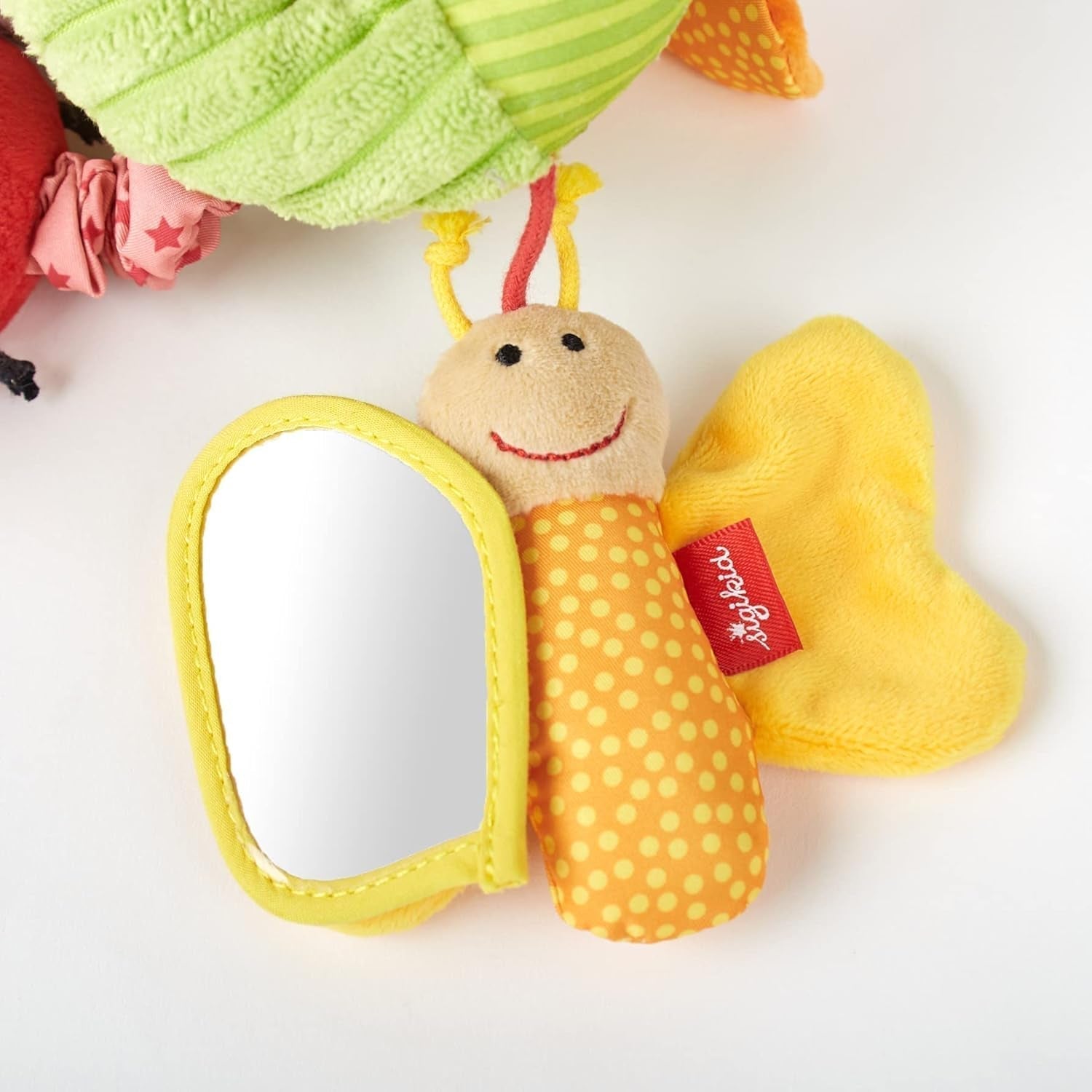 SIGIKID 42249 Aktywny motylek spiralny Baby Activity On Tour zabawka dla dziewczynki polecana od urodzenia wielokolorowy Toys Bebe Naty Shop