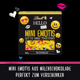 WITAJ Mini Czekoladowe Emotikony | 164 g | Około. 27 fajnych emotikonów w różnych wzorach, wykonanych z najlepszej mlecznej czekolady | Czekoladowy prezent dla dzieci | Do dekoracji (opakowanie 2 szt.)