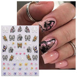 JMEOWIO 6 Blatt 3D Nagelsticker Ostern Nail Art Naklejka Selbstklebend Nagelaufkleber 5D Stereoskopisch Süßer Hase Ei Dekoration Nageldesign Zubehör