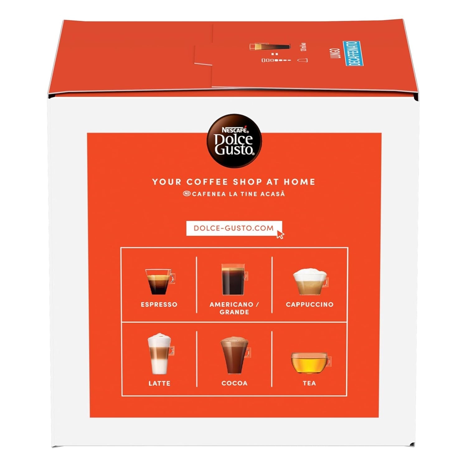 NESCAFÉ DOLCE GUSTO Lungo Decaffeinato Kawa w kapsułkach 3-pak (kapsułki 3 x 16)