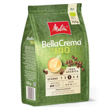 Melitta BellaCrema Organiczna kawa ziarnista, niemielona, ​​kawa ziarnista do automatycznych ekspresów do kawy, lekko palona, ​​palona w Niemczech, moc 3, 750g