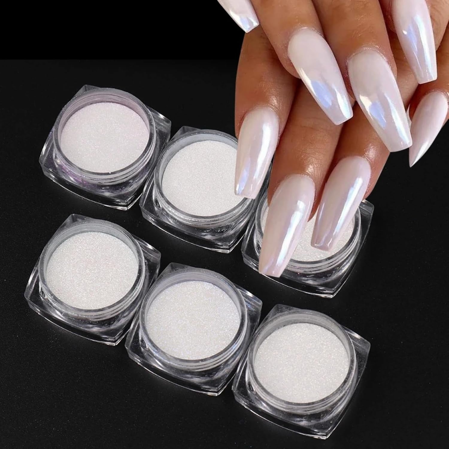 Proszek do paznokci Chrome Aurora Ice Shimmer Chromowany proszek pigmentowy 4 szt. Proszek chromowany Nägel Nail Art Nageldesign