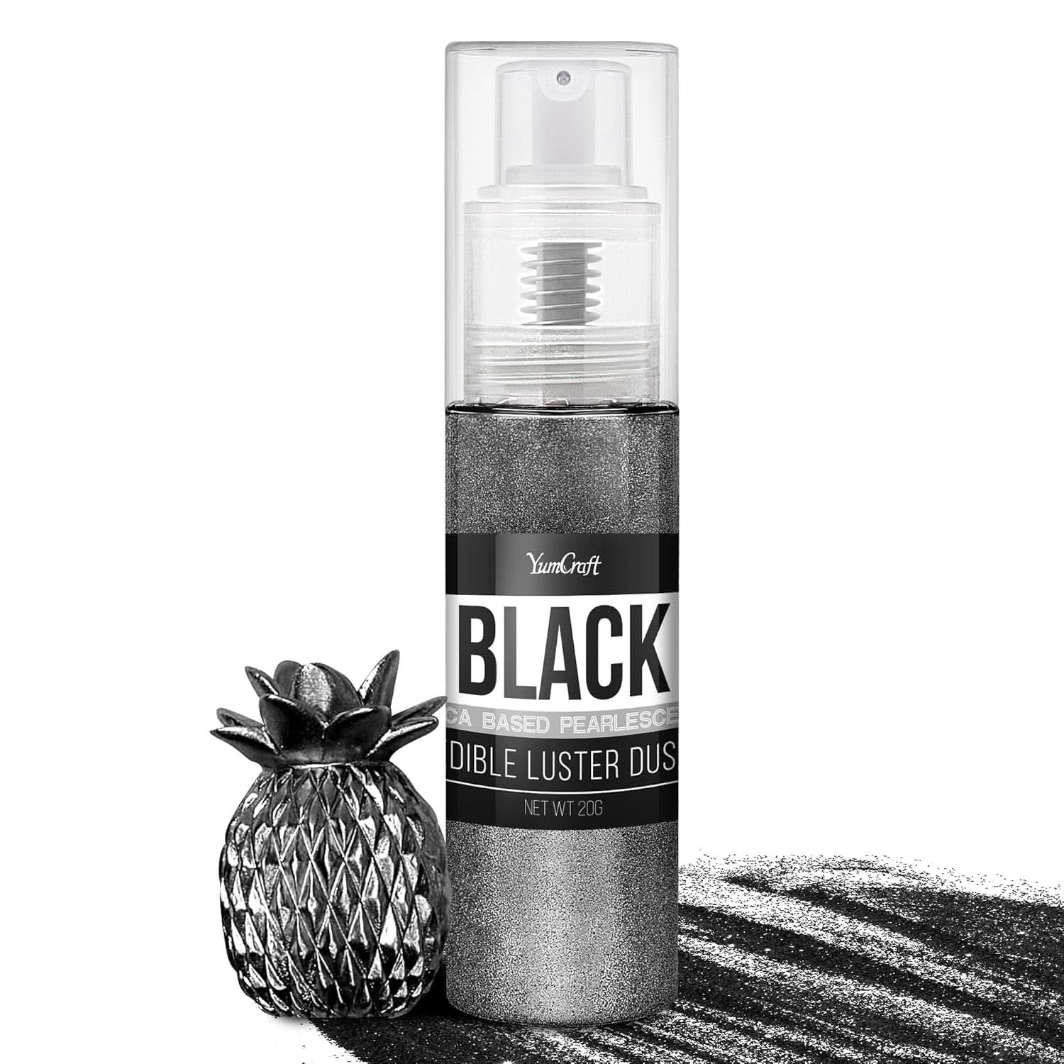 Jadalny spray z brokatem, 20 gramów Naty Shop Black