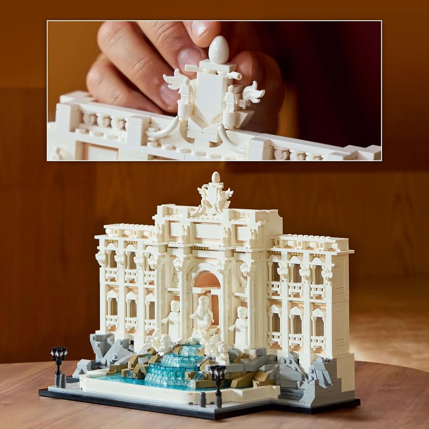 LEGO Architecture Fontanna di Trevi — model zabytku Rzymu z rzeźbami minifigurek — element kolekcji do biura i salonu — prezent dla dorosłych i miłośników architektury 21062 Zestawy do budowania Besuche den LEGO-Store