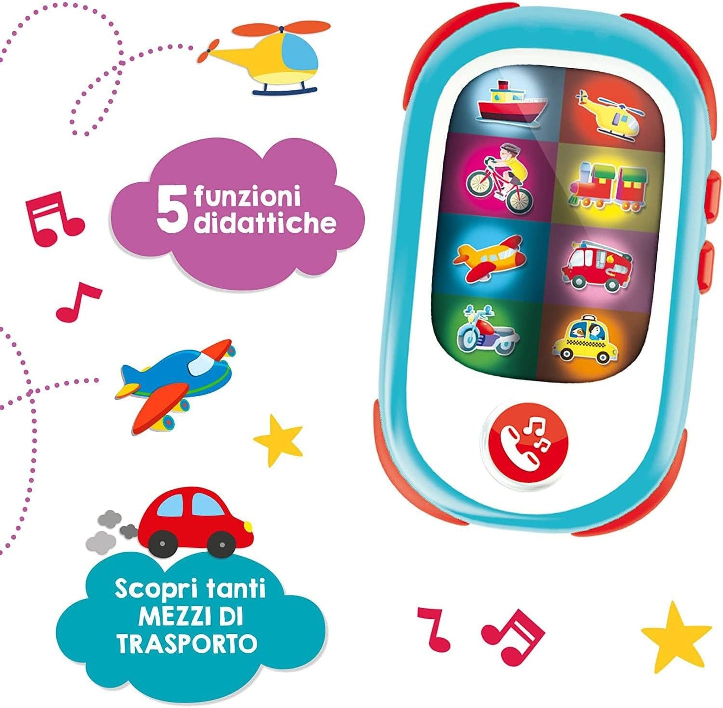 Liscianigiochi 95032 Carotina Baby Smartfon LED, nie dotyczy, S Jucarii Bebe Naty Shop