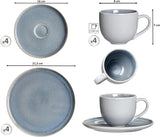 Serwis do kawy Ritzenhoff & Breker Skagen Stone, 12 sztuk, szaro-niebieski