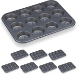 Relaxdays Muffinform, Zestaw 2Er, 12Er Muffinbleche, Antihaftbeschichte, Carbonstahl, Babeczki i babeczki, Ø 6,5 cm, Pszenica, 10030825 Formy i blachy do pieczenia Naty Shop 2