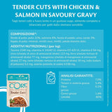 Wellness CORE Tender Cuts 6 x 85g, Chicken Selection Mix - Mokra karma dla kotów, delikatne kawałki w sosie, bez zbóż, naturalna, hipoalergiczna, bogata w białko, o wysokiej zawartości mięsa