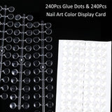 240 Stück Nagel Display Punkt Farbpunkte,Przezroczysty wyświetlacz zdobienia paznokci,Nagellack wyświetla Rund Für Nagelstudio Und Anfänger,Zdjęcia paznokci DIY Nagelstudios