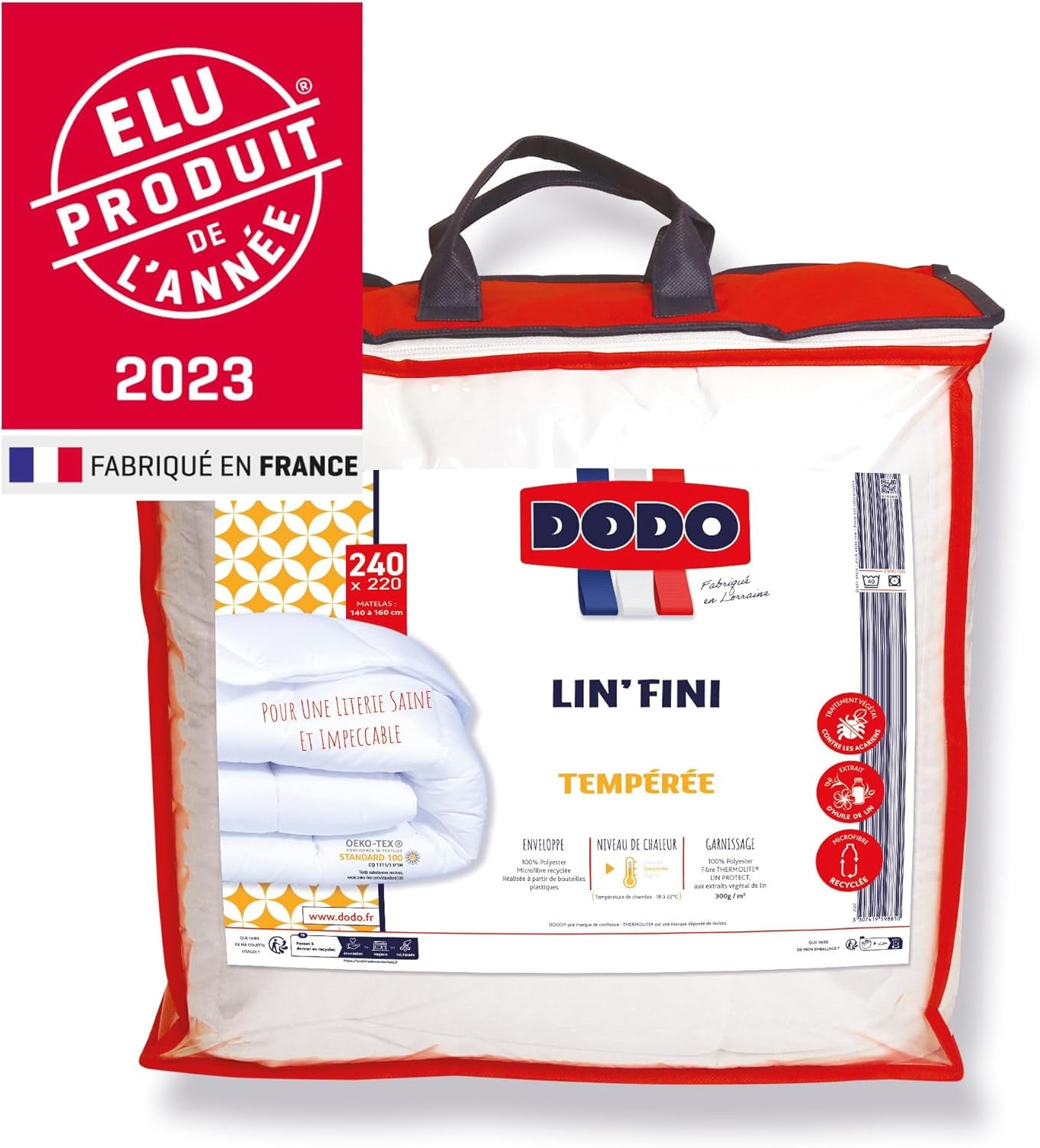 DODO | Elu Produkt Roku 2023 L Kołdra, 220 x 240 cm, Do łóżka podwójnego, Bardzo miękka, Z recyklingu, Można prać w pralce w 40°C Kołdry i kołdry Naty Shop