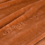 TOM TAILOR Koc Wellsoft, 150X200 cm, 100% Poliester/ Wellsoft, haftowane logo, KOCYK WELLSOFT Pomarańczowy (Ciepły Koral) Koce i kołdry Naty Shop