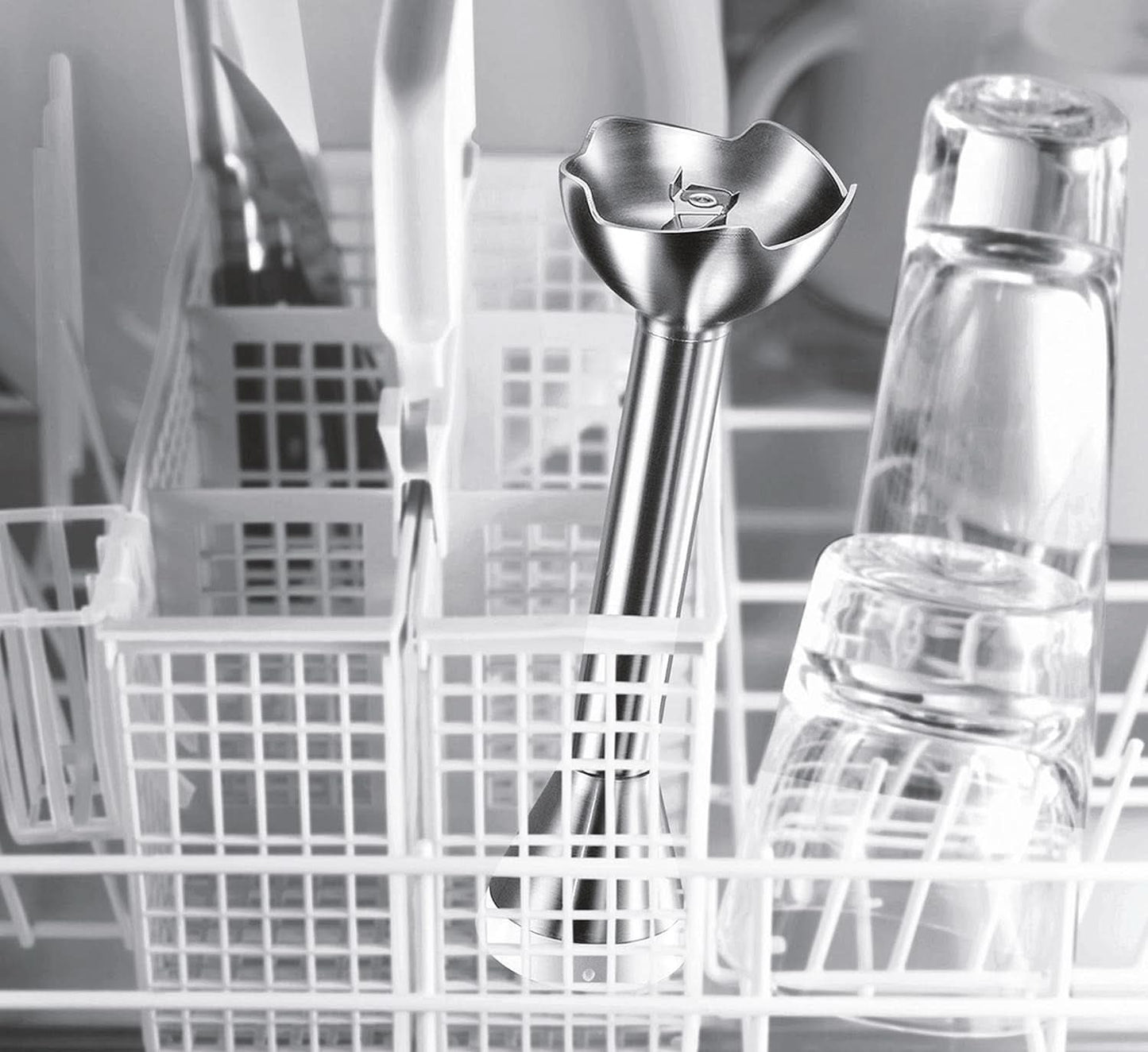 Haushaltsgeräte MSM6B500 Mikser stojący, 350 W, Silber/Weiß Kitchen Naty Shop