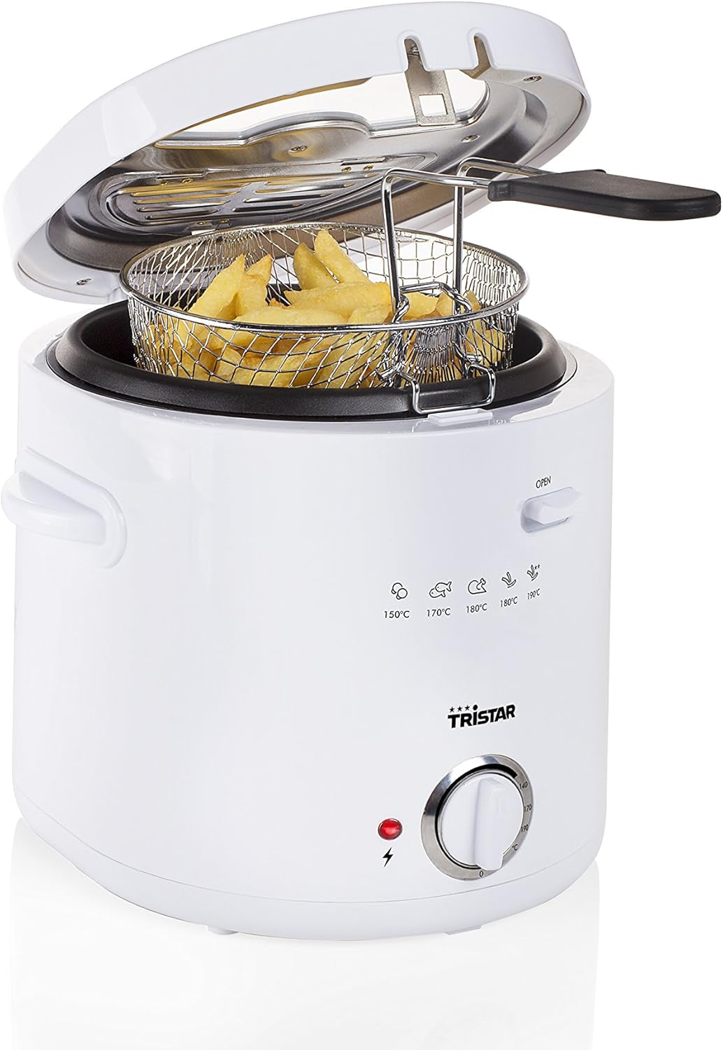 Frytownica Tristar FR-6941 - termostat, 1,5 l, 1000 W, biała