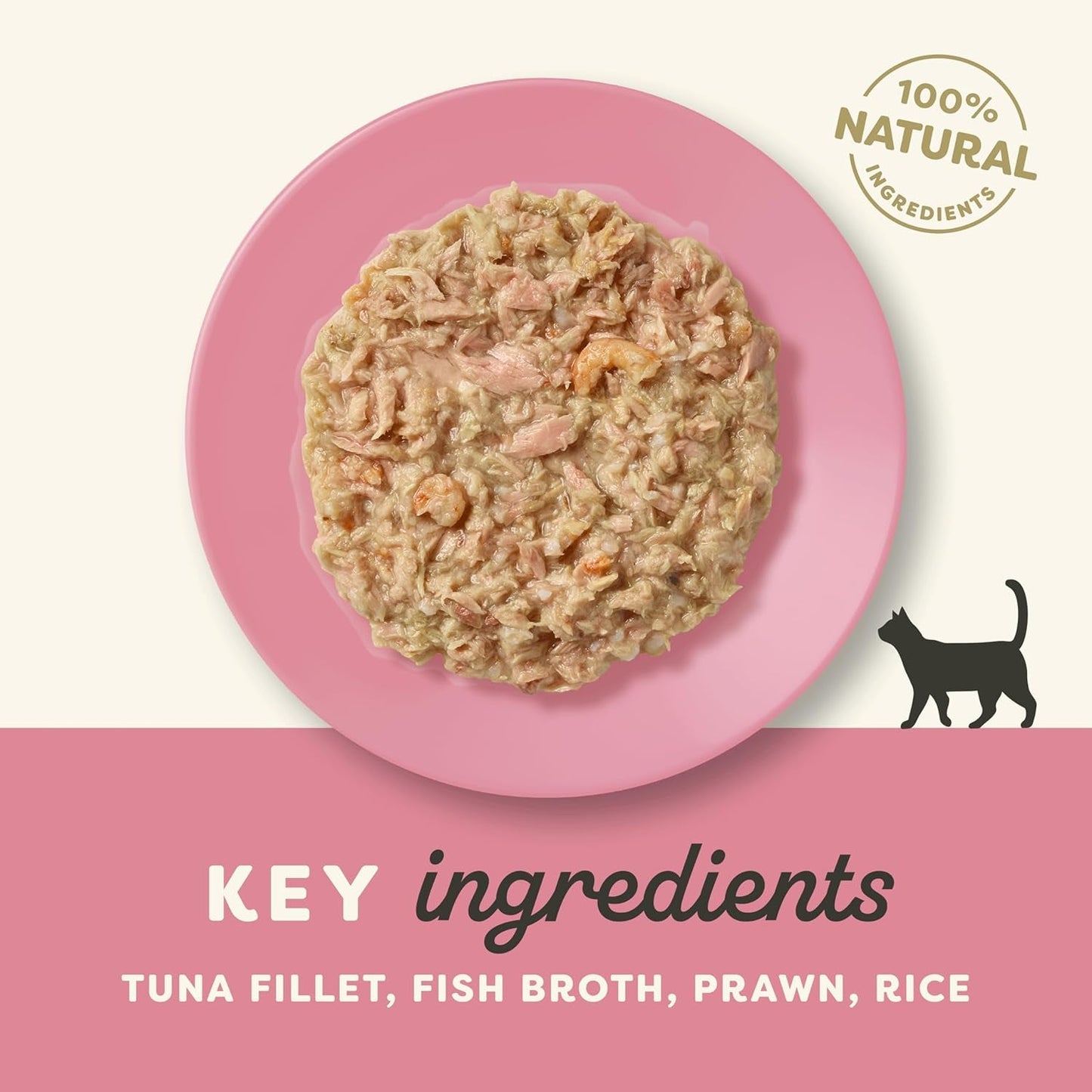 Applaws Naturalna mokra karma dla kotów Premium, filety z tuńczyka z krewetkami pacyficznym w zupie, saszetki porcjowe 70 g (12 x 70 g)
